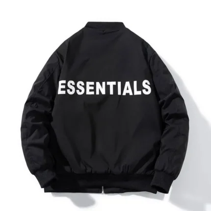 Black Essentials Iridescent Puffer Jackets