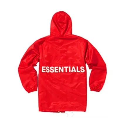 Essentials Red Hooded Jacket