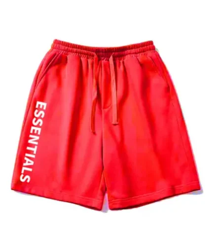 Red Essentials Fear Of God Shorts