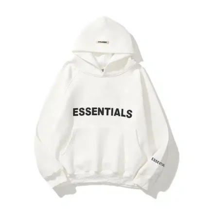 essentials x oversized hoodie – white